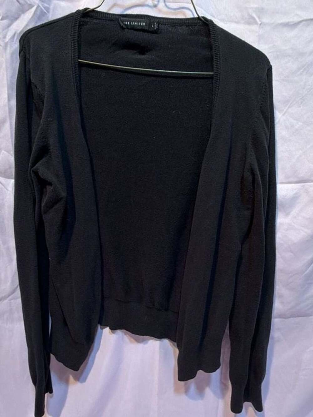 The Limited Cardigan Size L Black Open Front Sweater
